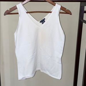 White cotton gap tank